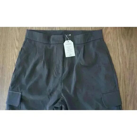 NWT NIMIN Wide-Leg Cargo Pants - Black, Size L - Picture 4 of 11